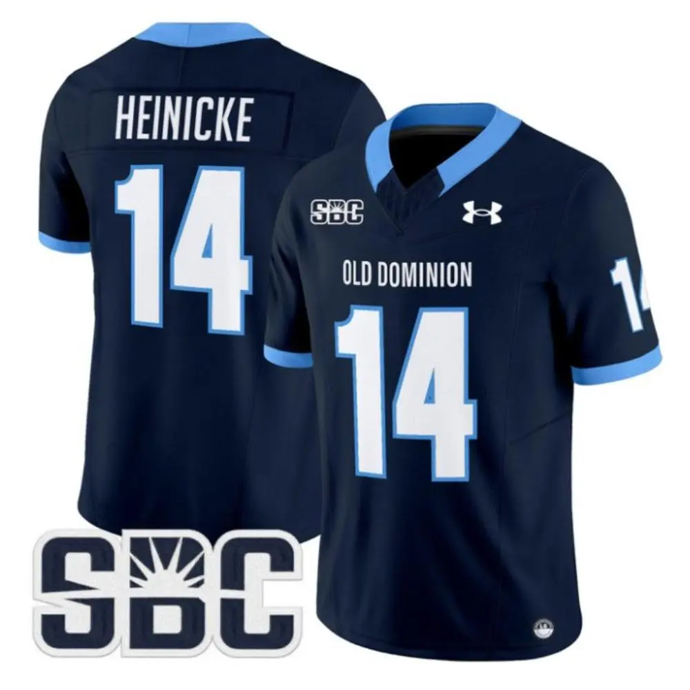 Old Dominion Monarchs #14 Taylor Heinicke 2025 Navy SBC College Football Jersey