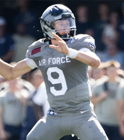 Air Force Falcons #9 Liam Szarka Nike Gray APLS Fighting Falcon Collection Football Game Jersey