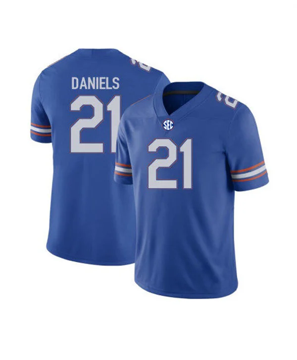 Florida Gators #21 KD DANIELS 2025 Royal Football Game Jersey