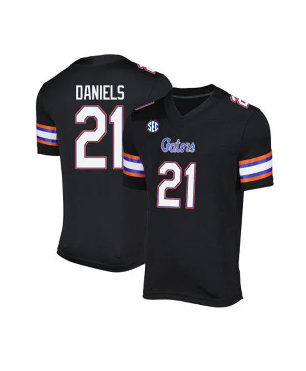 Florida Gators #21 KD DANIELS Black 2025 Football Game Jersey
