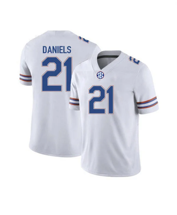 Florida Gators #21 KD DANIELS White 2025 Football Game Jersey