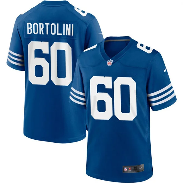 Mens Indianapolis Colts #60 Tanor Bortolini Nike Royal Alternate Retro Vapor Limited Jersey