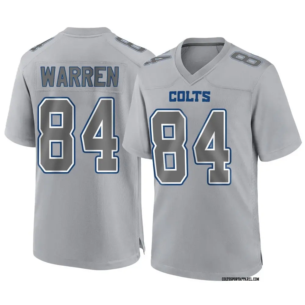Mens Indianapolis Colts #84 Tyler Warren Gray Atmosphere Fashion Game Jersey