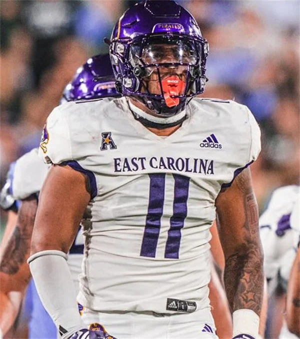 East Carolina Pirates #11 Jake Garcia 2025 White Football Game Jersey