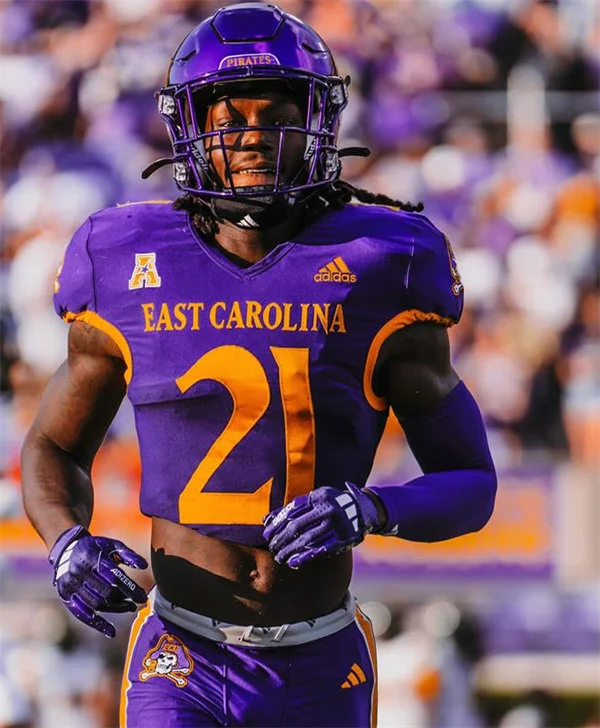 East Carolina Pirates #21 Marlon Gunn Jr. 2025 Purple Gold Football Game Jersey