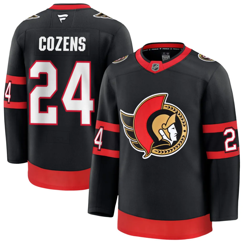 Men's Ottawa Senators #24 Dylan Cozens Fanatics Home Black Premium Jersey