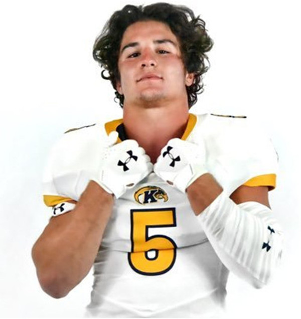 Kent State Golden Flashes #5 Gavin Garcia Under Armour White College football Game Jersey