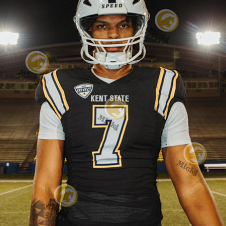 Kent State Golden Flashes #7 CJ Montes Under Armour Black College football Game Jersey