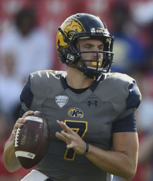 Kent State Golden Flashes #7 CJ Montes Under Armour Gray College football Game Jersey