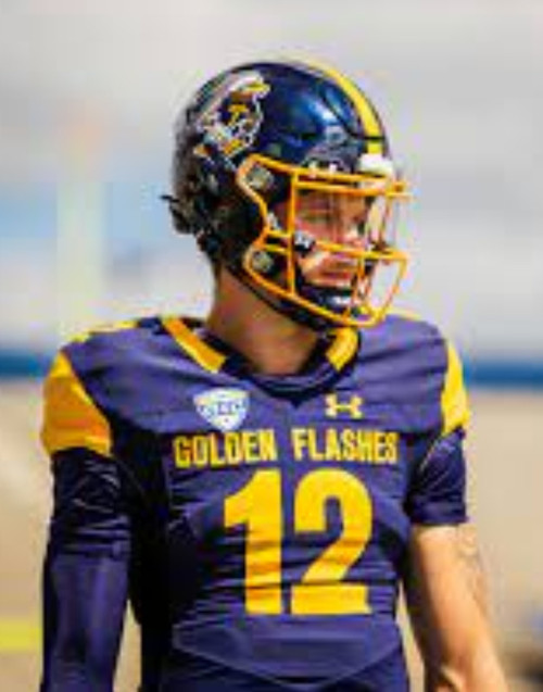 Kent State Golden Flashes #12 Dru DeShields Under Armour Navy  College football Game Jersey