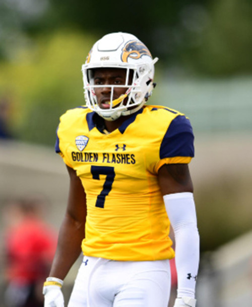 Kent State Golden Flashes #7 CJ Montes Under Armour Gold College football Game Jersey