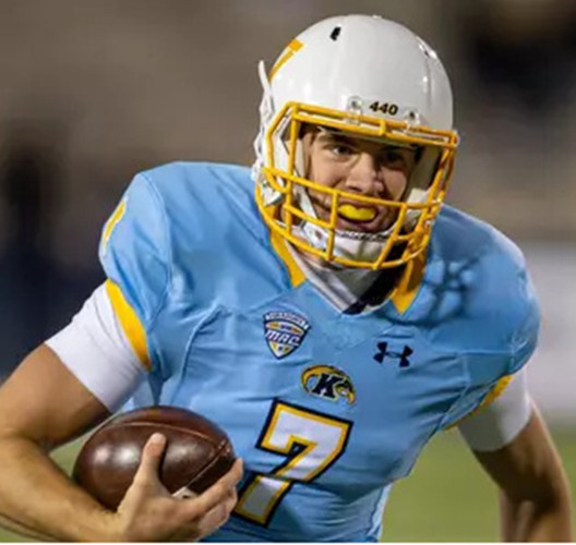 Kent State Golden Flashes #7 CJ Montes Under Armour Blue College football Game Jersey