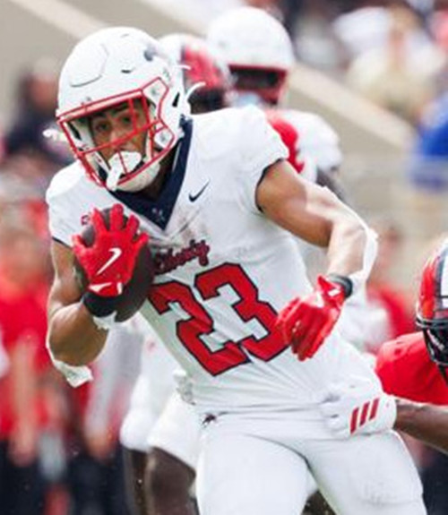 Liberty Flames #23 Evan Dickens Nike 2025 White College Football Jersey