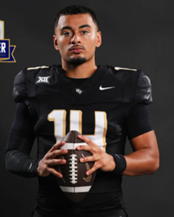 UCF Knights #14 Cam Fancher Plumlee Nike Black White Alternate 2022 College Football Game Jersey