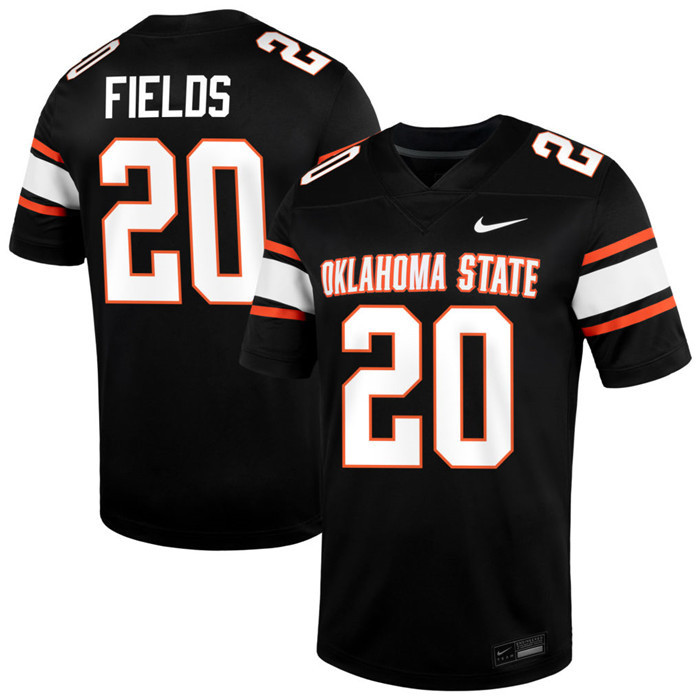 Oklahoma State Cowboys #20 Rodney Fields   Nike  2025 Black College Football Jersey