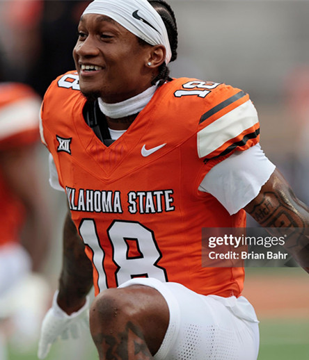 Oklahoma State Cowboys #18 Sam Jackson V   Nike  2025 Orange College Football Jersey