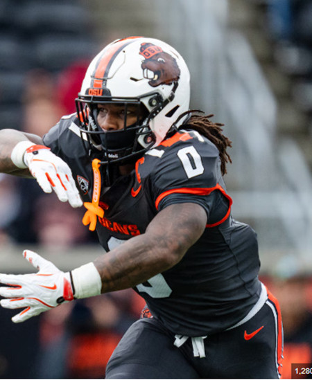 Oregon State Beavers #0 Anthony Hankerson Dark Gray College Football Game Jersey