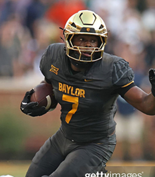 Baylor Bears #7 Bryson Washington  2024 Anthracite College Football Jersey