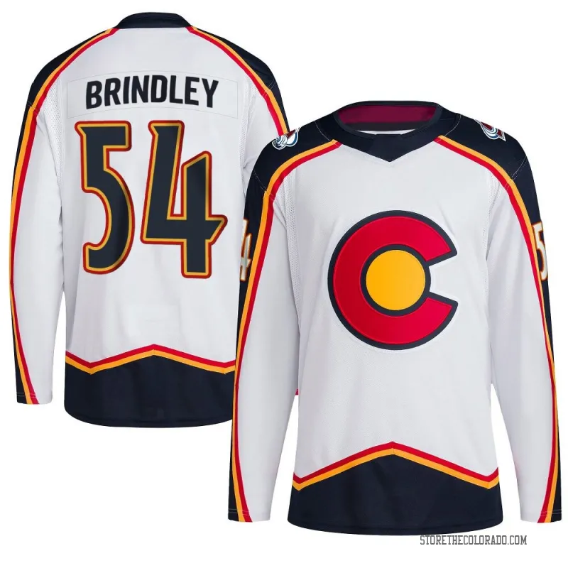 Men's Colorado Avalanche #54 Gavin Brindley Fanatics White 2022 Reverse Retro Jersey