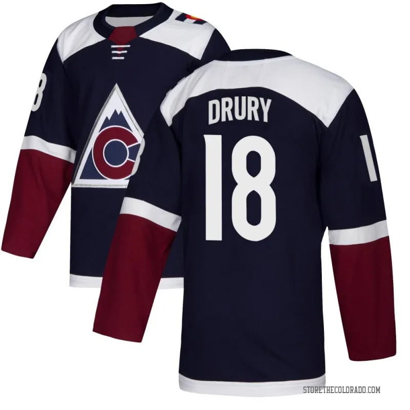 Men's Colorado Avalanche #18 Chris Drury Fanatics Navy Alternate Premium Player Jersey
