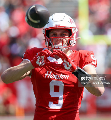 Houston Cougars #9 Tanner Koziol 2025 Red Vapor F.U.S.E. Limited Jersey