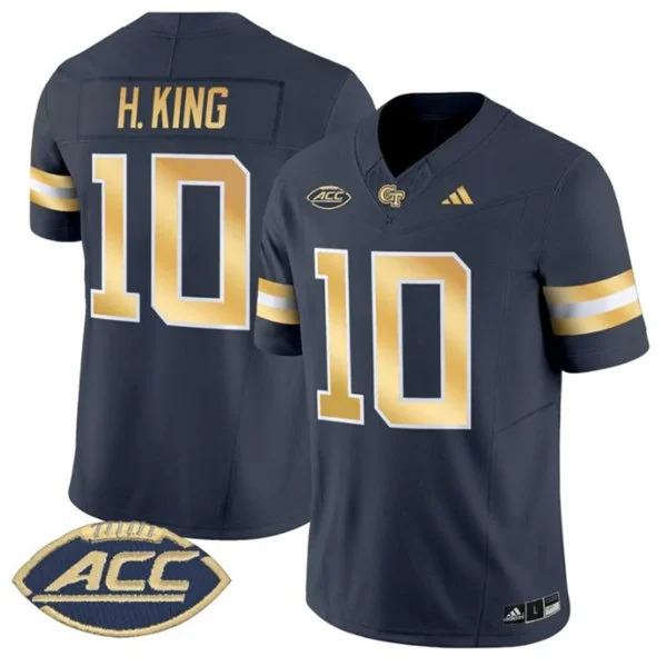 Georgia Tech Yellow Jackets #10 Haynes King Navy Football Game Jersey 
