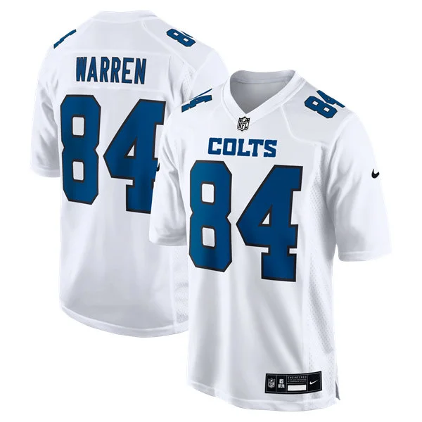 Mens Indianapolis Colts #84 Tyler Warren Tundra White Fashion Limited Jersey