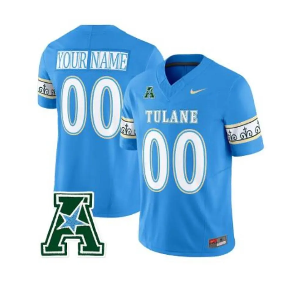 Tulane Green Wave Custom Blue 2025 City Edition Football Jersey