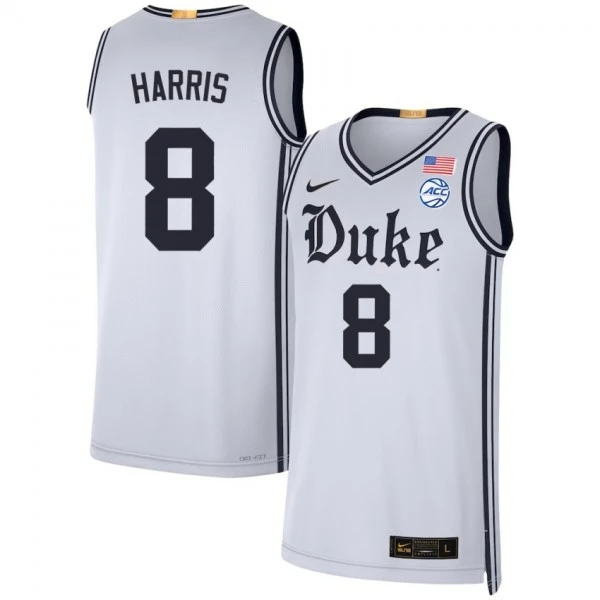Duke Blue Devils #8 Darren Harris White Brotherhood uniform Jersey
