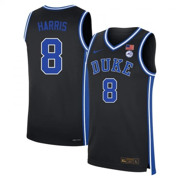 Duke Blue Devils #8 Darren Harris Black College Basketball Game Jersey