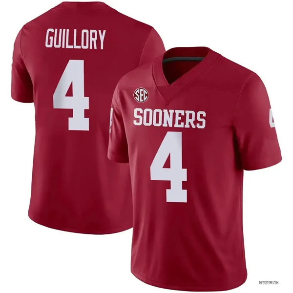 Oklahoma Sooners #4 Courtland Guillory 2025 SEC Crimson Football Game Jersey