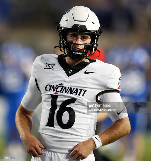 Cincinnati Bearcats #16 Brady Lichtenberg 2023 Nike White BIG-12 Football Game Jersey