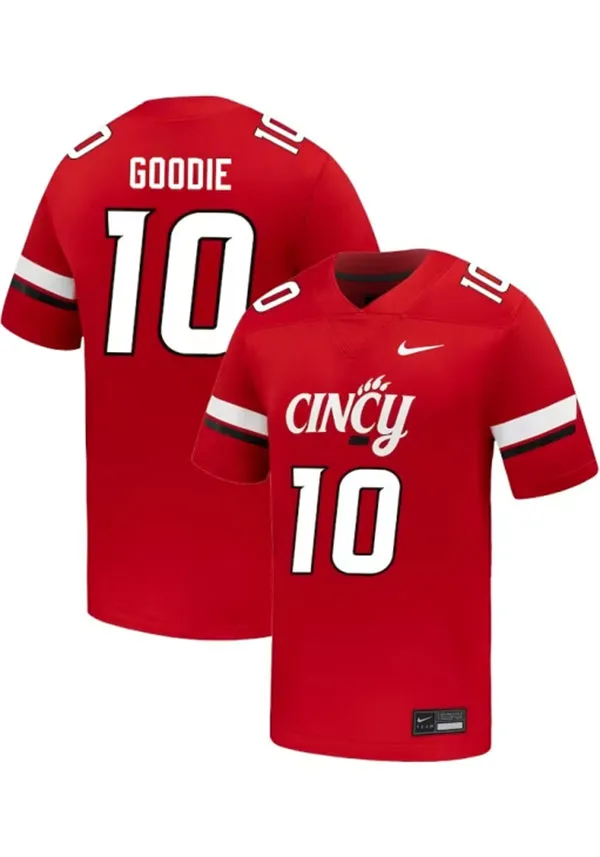 Cincinnati Bearcats #10 Caleb Goodie SR. 2025 CINCY Red Vapor F.U.S.E.Limited Football Jersey