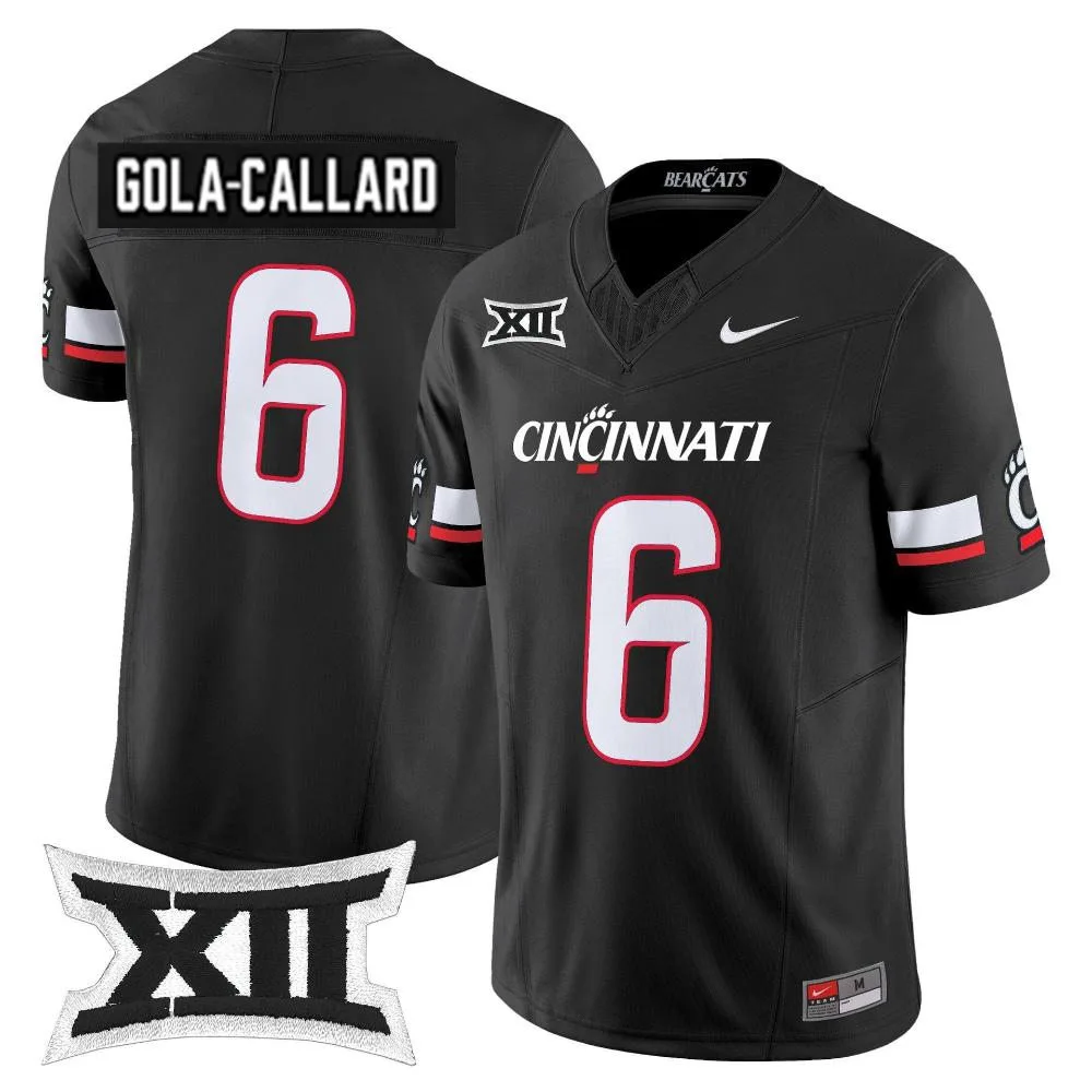 Cincinnati Bearcats #6 Trevon Gola-Callard 2025 CLASSIC Black Vapor F.U.S.E.Limited Football Jersey
