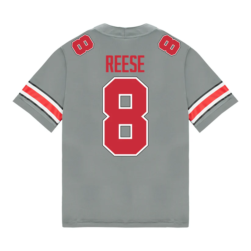 Ohio State Buckeyes #8 Arvell Reese 2025 Alternate Gary Nike F.U.S.E. Limited College Football Game Jersey
