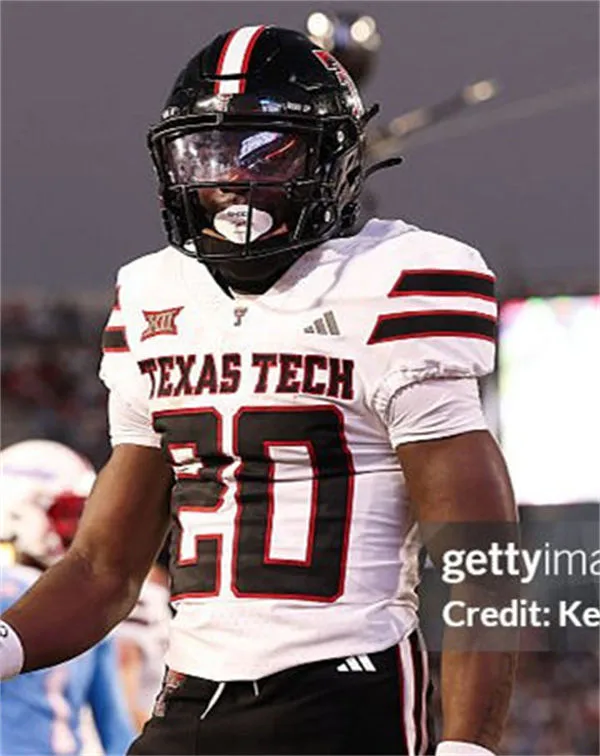 Texas Tech Red Raiders #20 J'Koby Williams 2025 White Football Game Jersey