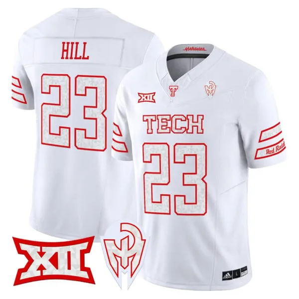 Texas Tech Red Raiders #23 Adam Hill White GalvanICED Alternate Football Jersey