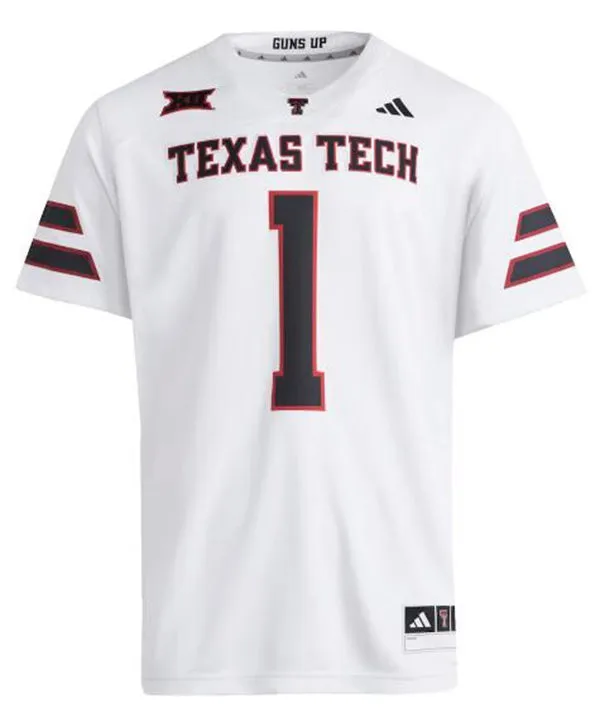 Texas Tech Red Raiders #1 Reggie Virgil 2025 White Football Game Jersey