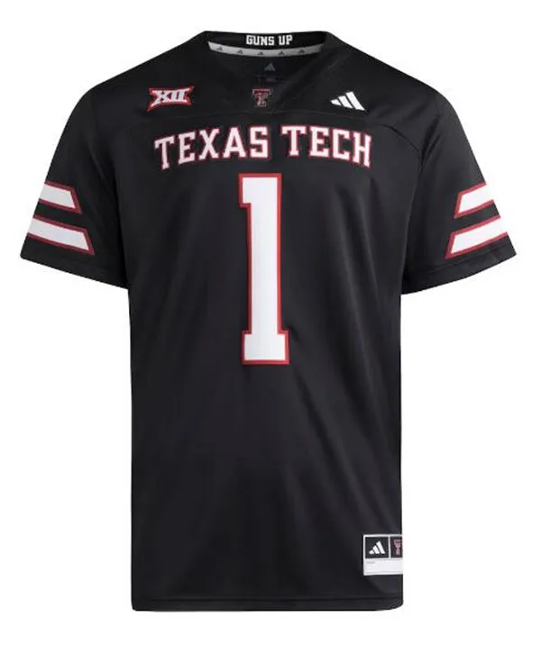 Texas Tech Red Raiders #1 Reggie Virgil 2025 Black Football Game Jersey