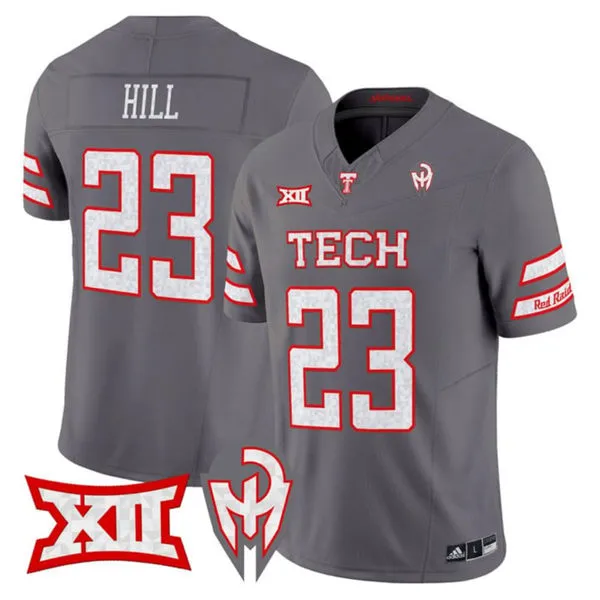 Texas Tech Red Raiders #23 Adam Hill Gray GalvanICED Alternate Football Jersey