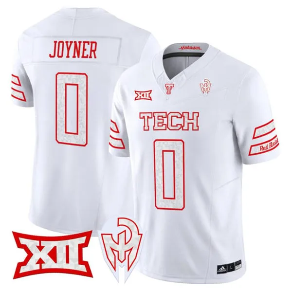 Texas Tech Red Raiders #0 Quinten Joyner White GalvanICED Alternate Football Jersey