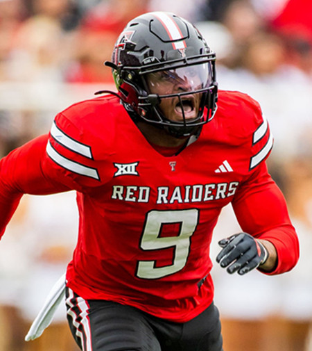 Texas Tech Red Raiders #9 Romello Height 2025 Red Football Game Jersey