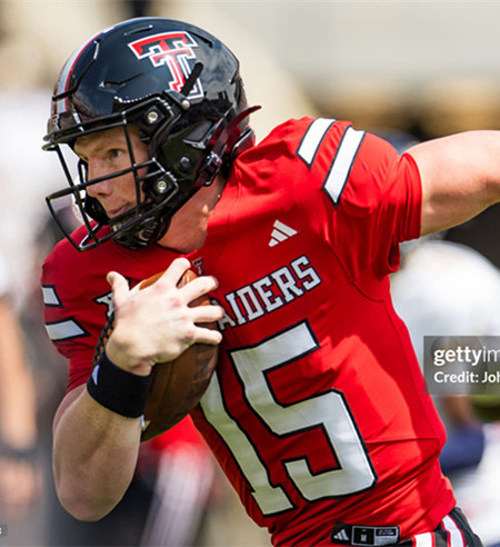 Texas Tech Red Raiders #15 Will Hammond 2025 Red Football Game Jersey
