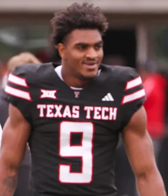 Texas Tech Red Raiders #9 Romello Height 2025 Black Football Game Jersey