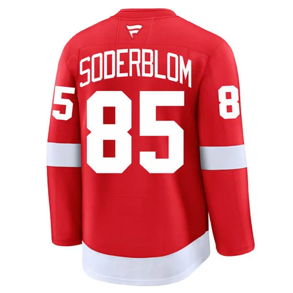 Men's Detroit Red Wings #85 Elmer Soderblom Fanatics Home Red Jersey