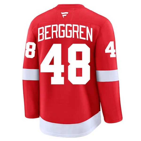 Men's Detroit Red Wings #48 Jonatan Berggren Fanatics Home Red Jersey