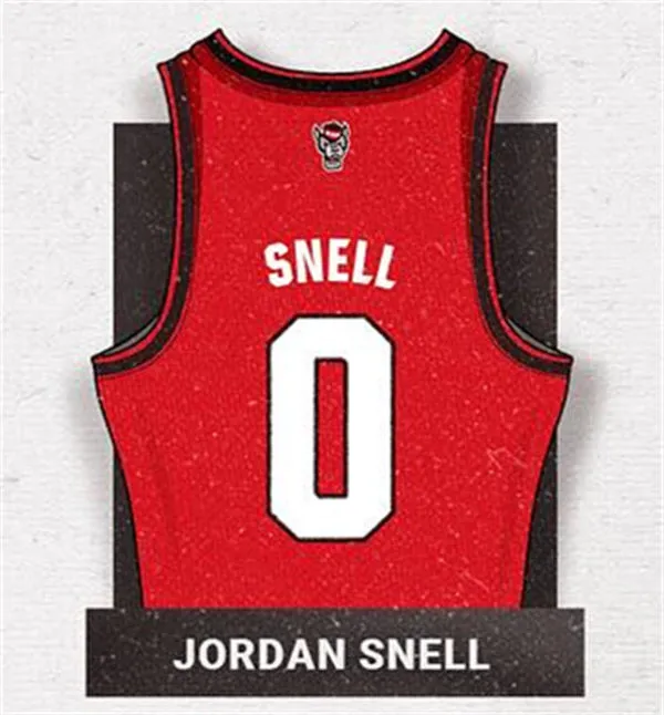 NC State Wolfpack #0 Jordan Snell 2025 Red College Basketball Game Jersey