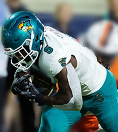 Coastal Carolina Chanticleers #5 Ja'Vin Simpkins 2025 White Under Armour Football Jersey