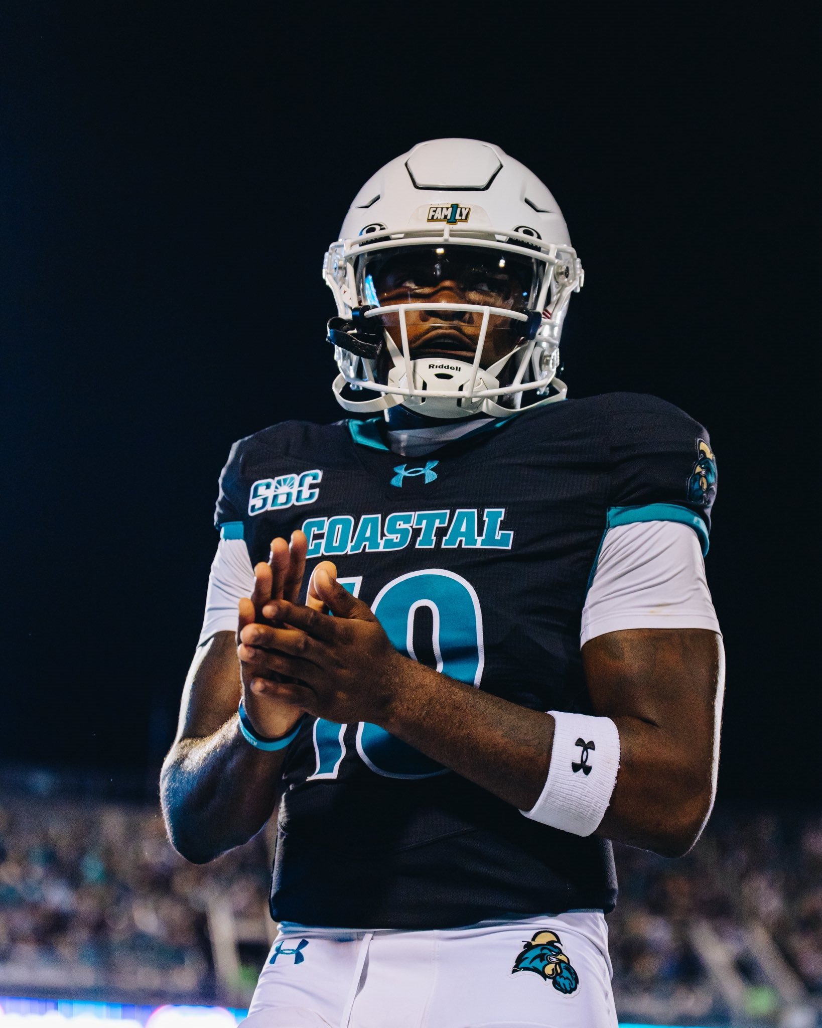 Coastal Carolina Chanticleers #10 Samari Collier 2025 Black Under Armour Football Jersey