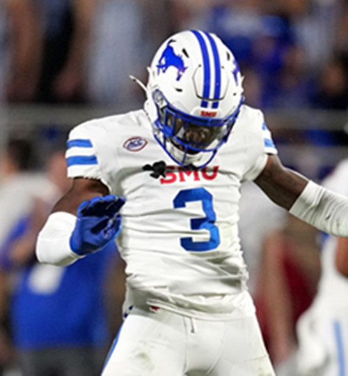 SMU Mustangs #3 Romello Brinson 2025 White Football Game Jersey